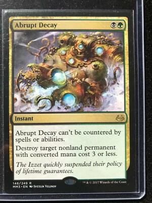 Abrupt Decay Modern Masters 2017 MM3 Rare MTG NM/M - Image 1 of 2
