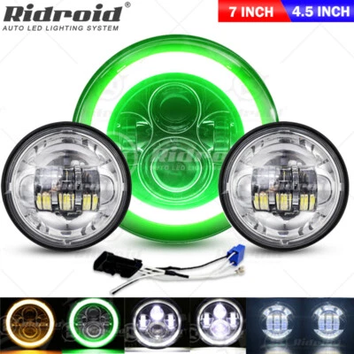 For Harley-Davidson Heritage Softail Classic 7" LED Headlight & Passing Lights - Image 1 of 4