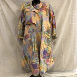 Paris by A Kazan Coat jacket colorful belted Joan miro - Picture 1 of 9
