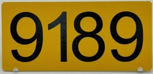 Aufkleber / Schild Ordnungsnummer Konzessionsnummer für Taxi in sw/gelb 7x15cm  - Bild 1 von 10