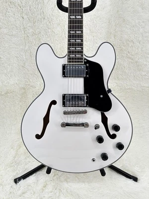 Guitarra eléctrica US Warehouse ES-335 Pearl White pastilla HH cuerpo semi hueco Foto 1 de 4