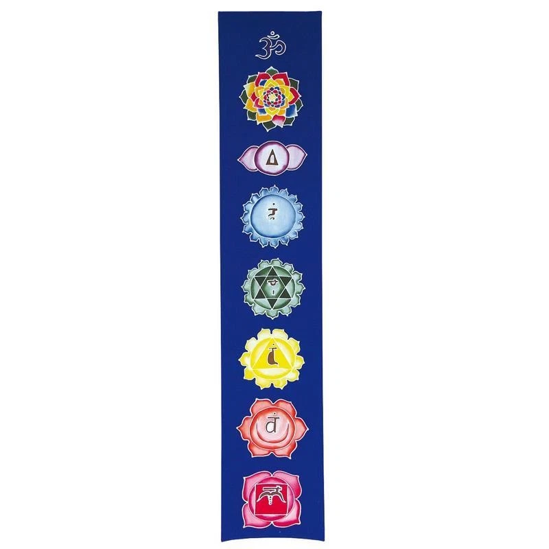 Sarong "7 Chakras" Rayon rot 15x100cm