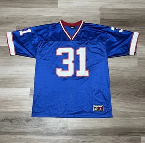 Vintage New York Giants Jason Sehorn #31 Blue Jersey Logo Athletic NFL Men SZ L - Picture 1 of 10