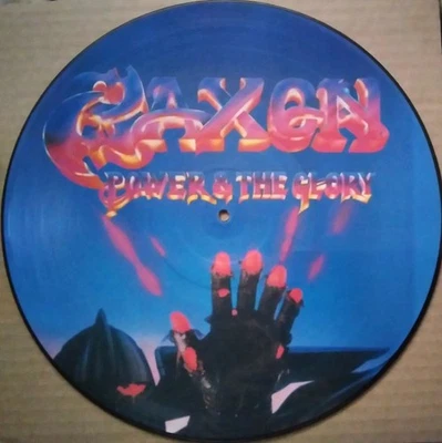 Saxon - Power & The Glory Picture Disc LP 1983 Carrere NM/VG+ - Image 1 of 3