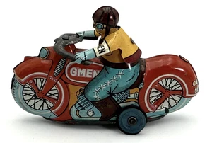 Motocicleta de hojalata GMEN vintage años 50 Japón - no funciona - Imagen 1 de 6