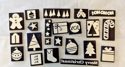 Selos de espuma de Natal inverno 22 quilates enfeite de árvore NÃO USADO alegria estrelas presente meia - Imagem 1 de 4