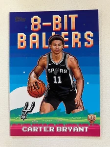 2025-26 Topps Basketball 8-Bit Ballers Carter Bryant RC San Antonio Spurs - Picture 1 of 1