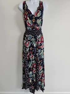 Bila Dress Womens XL Maxi Boho Handkerchief Hem Floral Western Cottage Peasant - Picture 1 of 11