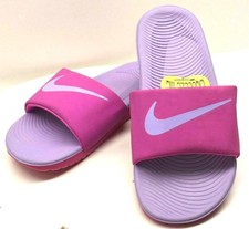 purple nike slippers