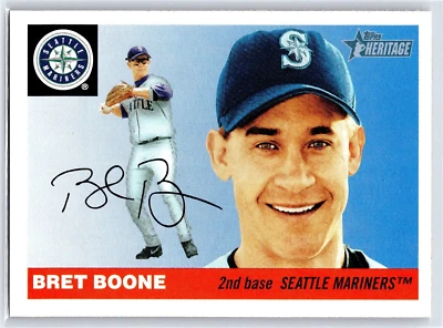 BRET BOONE 2004 Topps Heritage Seattle Mariners Baseball Card #155 - Image 1 of 2