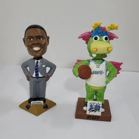 Lot Of 2 Doc Rivers & Stuff mascot Orlando Magic Bobbleheads no box* Cover