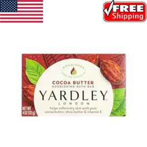 Barra de jabón de baño hidratante Yardley London manteca de cacao y vitamina E, 4,0 OZ - Imagen 1 de 6