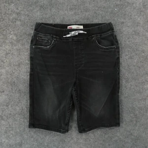 Levi's Shorts Youth Boys Large Gray Med Wash Elastic Waist w Drawstring Logo - Picture 1 of 14