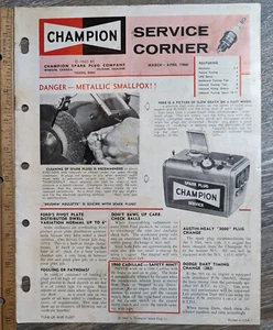 1960 CHAMPION Spark Plug Service Corner Daytona Falcon Marine - Picture 1 of 8