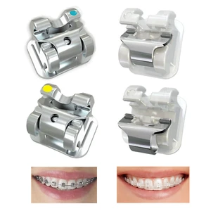Orthodontic Brackets Self Ligating Ceramic Metal Braces Roth MBT 022 AO Empower - Picture 1 of 58