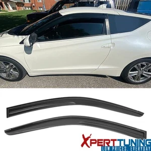 Fits 11-16 Honda CR-Z CRZ Mugen Style Tape-On Window Visors Rain Guard Acrylic - Picture 1 of 5