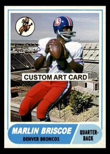 Marlin Briscoe Denver Broncos 1968 Custom Made Football Art Card - Picture 1 of 2