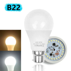 B22 LED Bulb Energy Save Cool/Warm White Screw Ball Lamp Globe Light - Picture 1 of 7