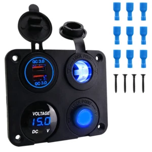 12V Auto KFZ Zigarettenanzünder Steckdose mit Dual 2USB Ladegerät Buchse Einbau. - Zdjęcie 1 z 18