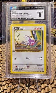 Pokémon TCG Rattfratz Rattata German 61/102 - Common 1st Edition Base Set - Picture 1 of 1