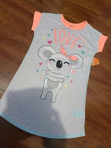 Little Girls Love Koala Bear Sleeping Gown Size 6x - Picture 1 of 9