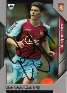 CARTA COLLEZIONABILE GARETH BARRY FIRMATA ASTON VILLA 2004/2005 PREMIER STARS + CERTIFICATO DI AUTENTICITÀ - Foto 1 di 1