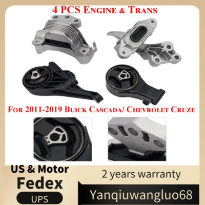 Engine & Trans Mount Set 4PCS For Chevrolet Cruze 2011-2015 2016 1.8L Auto Trans - Image 1 of 4