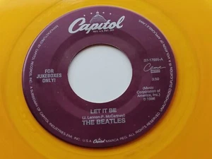 THE BEATLES USA 45 LET IT BE YOU KNOW MY NAME CAPITOL YELLOW VINYL - Picture 1 of 4