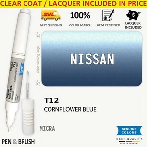 T12 Touch Up Paint for Nissan Blue MICRA CORNFLOWER BLUE Pen Stick Scratch Chip  - Picture 1 of 3