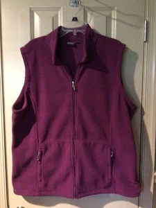 Weiße Sierra Polyester 2 Reißverschlusstaschen durchgehender Reißverschluss Burgunderrot Weste.  Damen 3XL - Bild 1 von 3