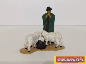 Miniescena Pastor con Dos Ovejas y Perro - Figura Metal Sobre Placa SH217550 - Imagen 1 de 1