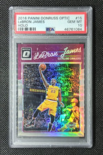 LeBron James 2016-17 Donruss Optic Holo SP w/ Kobe PSA 10