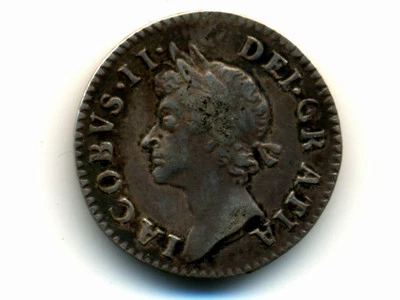 Great Britain:KM-455,4 Pence,1687 * King James II * RARE * - Image 1 of 2