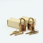 Louis Vuitton kłódka zamek i klucz mosiądz złoty zestaw 2 szt. z pudełkiem (numer losowy)