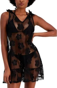 Lace Miken Cover-Up Swim Dress Tie-Shoulder Ruffle Swimwear Bathing Suit Cover L - Picture 1 of 4