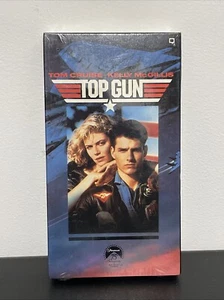 TOP GUN - Tom Cruise, Kelly McGillis VHS, 1987 NEW WaterMarks/bar Code Side 1st - Picture 1 of 5
