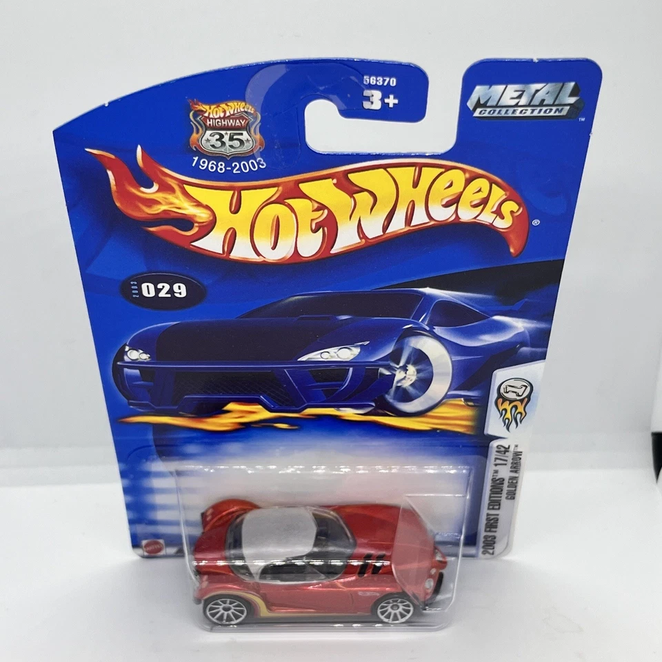 2003 #17 FE Hot Wheels Golden Arrow #29 35th Variant Red Yellow ☆first Editions