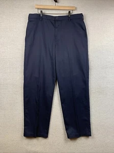 IZOD American Chino Pants Men's 38 x 32 Navy Flat Front Classiccore Heritage Dad - Picture 1 of 19