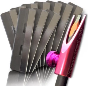 Metal Eyebrow Pencil Shaper Mapping Brow Sharpener for Waterproof 10 Razors Pink - Picture 1 of 4