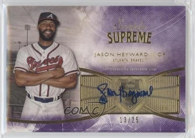 2014 Topps Supreme Simply Supreme Auto Purple /25 Jason Heyward #SSU-JH Auto - Image 1 of 2