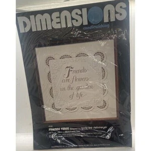 DIMENSIONS Candlewicking Friends Are Flowers In The Garden Of Life - Picture 1 of 2