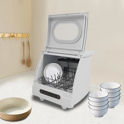 800W Mini Spülmaschine 5L Geschirrspüler Tischgeschirrspüler Freistehen 5 Modi - Bild 1 von 4