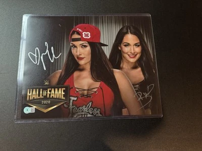 Nikki & Brie The Bella Twins Signed WWE 11x14 Photo BAS COA HOT Picture 💯 - Image 1 of 2