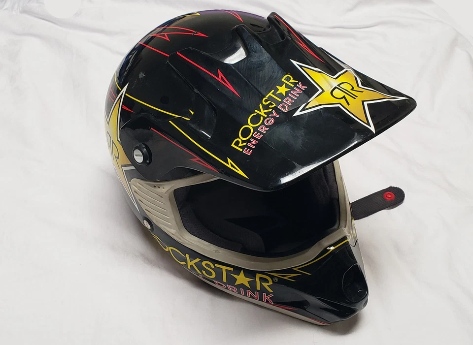 Rockstar Energy Drink Answer Racing Motocross Motorcycle Helmet - YL Youth Large - Image 1 of 4