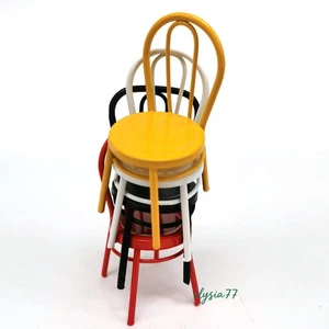 Silla taburete de metal hecho a mano vintage miniatura para casa de muñecas escala 1:12 muebles - Imagen 1 de 20