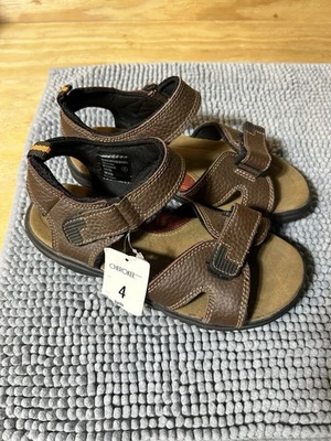 Sandalias de cuero grises para niños pequeños talla 4 nuevas Cherokee Kurtis Foto 1 de 4