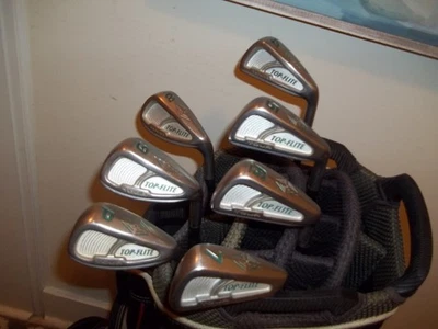 Top Flite Tour Senior, 4 - 9 & P Wedge Iron Set, length +3/4 Inch Very Good Cond - Image 1 of 4