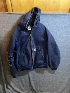 Carhartt Active Jacke Thermo gefüttert Herren Large J25 MDT Midnight Blue distressed - Bild 1 von 8