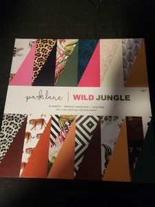 Park Lane Wild Jungle 12"x12" 24 sheets printed cardstock Scrapbooking Crafts - Picture 1 of 7