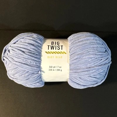 Joann Big Twist Baby Bear Yarn Wisteria Blue, Chenille Bulky, New, Discontinued - Image 1 of 4